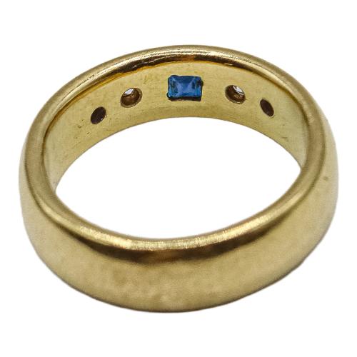 ANILLO CON BRILLANTES Y ZAFIRO
