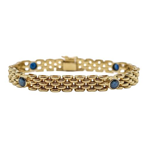 PULSERA ANCHA CON ZAFIROS
