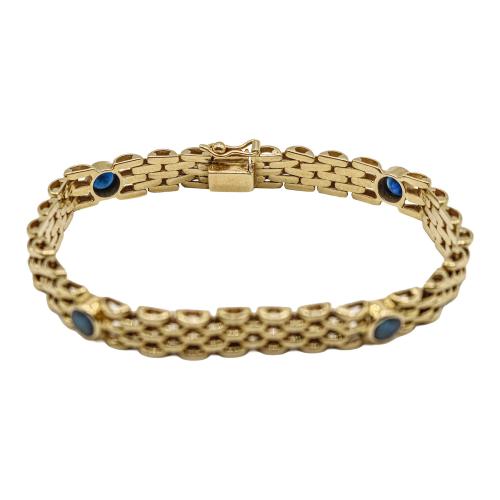 PULSERA ANCHA CON ZAFIROS