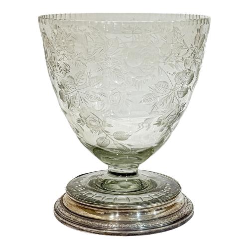 JARRÓN FLORERO CRISTAL DE MEDIADOS DEL S.XX