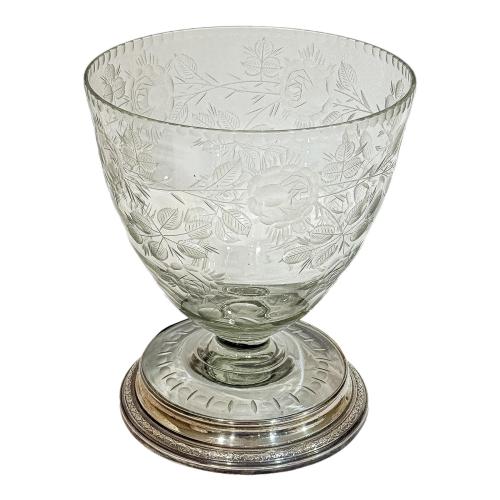 JARRÓN FLORERO CRISTAL DE MEDIADOS DEL S.XX