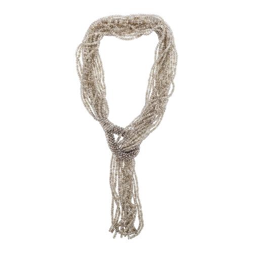 COLLAR LARGO DE CUARZOS FUMÉ