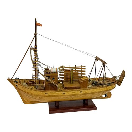 MAQUETA DE BARCO PESQUERO DE MEDIADOS DEL S.XX