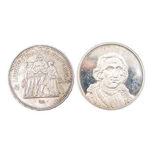 DOS MONEDAS DE PLATA