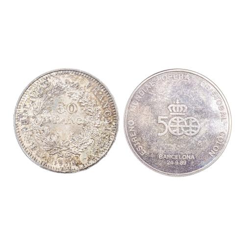 DOS MONEDAS DE PLATA