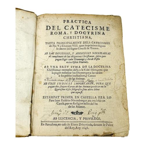 PAREJA DE LIBROS RELIGIOSOS DEL SIGLO XVII