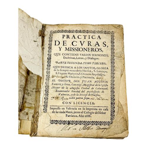 PAREJA DE LIBROS RELIGIOSOS DEL SIGLO XVII