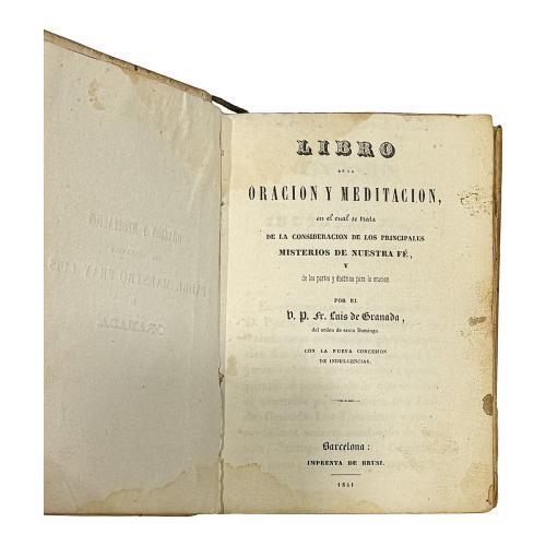 LIBRO DE LA ORACIÓN Y MEDITACIÓN 