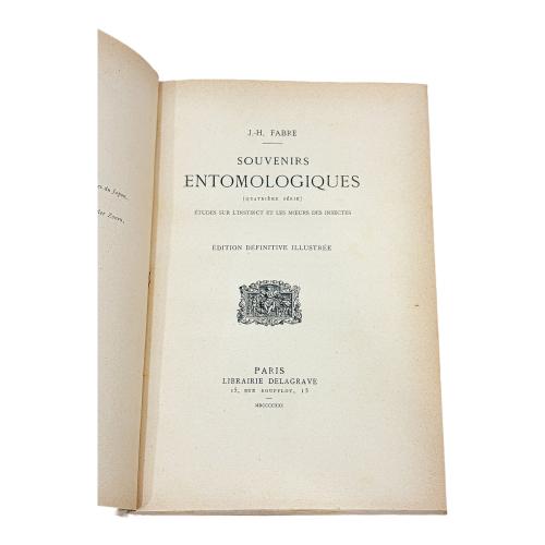 SOUVENIRS ENTOMOLOGIQUES: ÉTUDES SUR L'INSTINCT ET LES MOUER