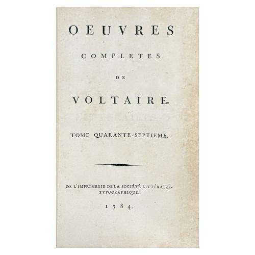 OEUVRES COMPLÈTES DE VOLTAIRE. MÉLANGES LITTÉRAIRES