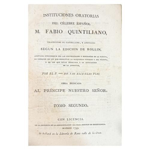 INSTITUCIONES ORATORIAS DEL CÉLEBRE ESPAÑOL M. FABIO ...
