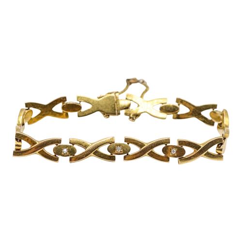 PULSERA CON DIAMANTES, AÑOS 40
