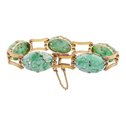 PULSERA CON JADE DE LOS AÑOS 40