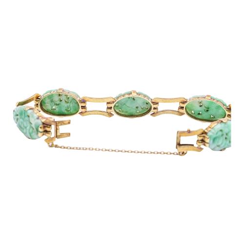 PULSERA CON JADE DE LOS AÑOS 40