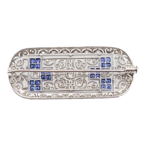 BROCHE CON DIAMANTES DE MEDIADOS S.XX