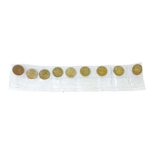9 MONEDAS DE 1 PESETA DE FRANCO