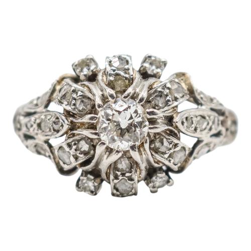 SORTIJA CON DIAMANTES DE MEDIADOS DEL S.XX