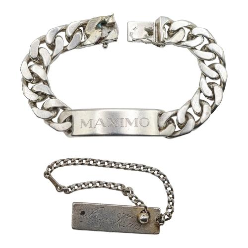 PULSERA Y LLAVERO DE PLATA DEL ÚLTIMO CUARTO DE S. XX