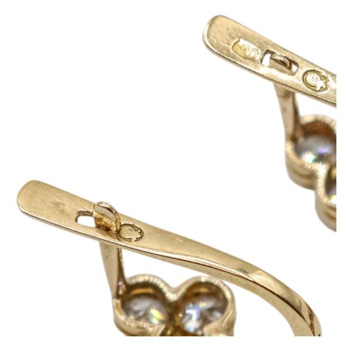 PENDIENTES LARGOS CON DIAMANTES DE PPS. DEL S.XX