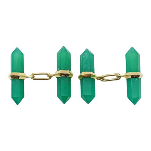 GEMELOS CON CRISTALES VERDES
