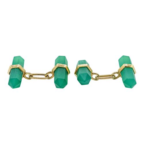 GEMELOS CON CRISTALES VERDES