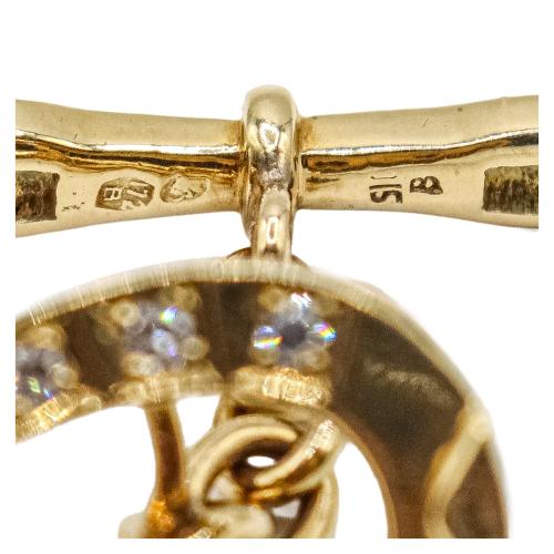 GEMELOS HERRADURAS CON DIAMANTES
