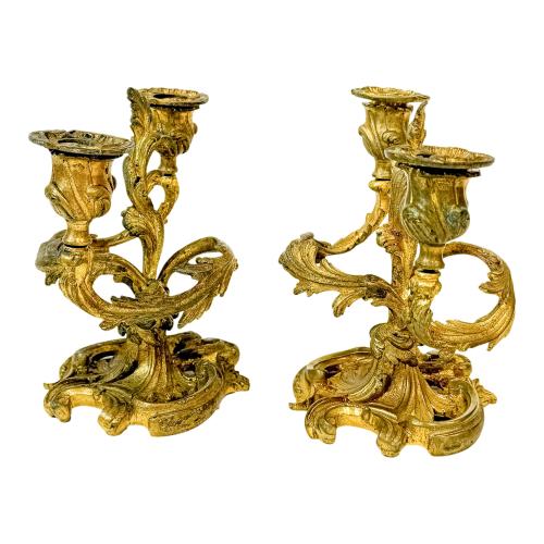 PAREJA DE CANDELABROS FRANCESES DEL S.XIX