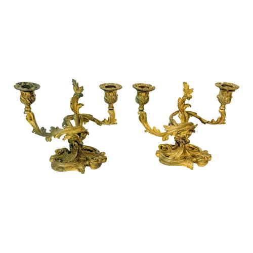 PAREJA DE CANDELABROS FRANCESES DEL S.XIX
