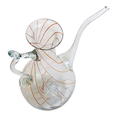 VINAGRERA EN CRISTAL SOPLADO DE PRINCIPIOS DE SIGLO XX
