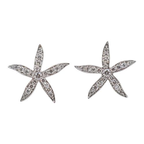PENDIENTES ESTRELLA DE MAR CON BRILLANTES