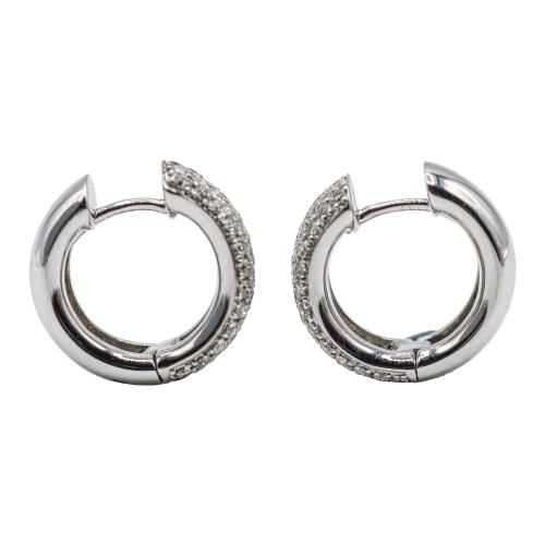 PENDIENTES ARGOLLAS CON BRILLANTES