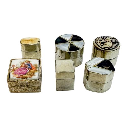 SEIS CAJITAS PASTILLERO DE LA SEGUNDA MITAD DE SIGLO XX