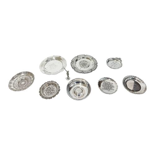 CONJUNTO CENTRITOS Y FIGURA DE PLATA DE MEDIADOS DE S. XX