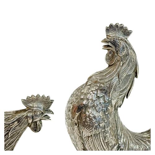 PAREJA DE GALLOS DE MEDIADOS DE SIGLO XX