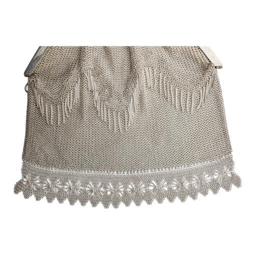 BOLSO DE MALLA DE PLATA, DEL S.XIX