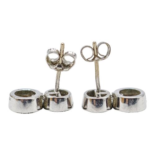 PENDIENTES CON ROSETONES DE ESMERALDAS Y BRILLANTES