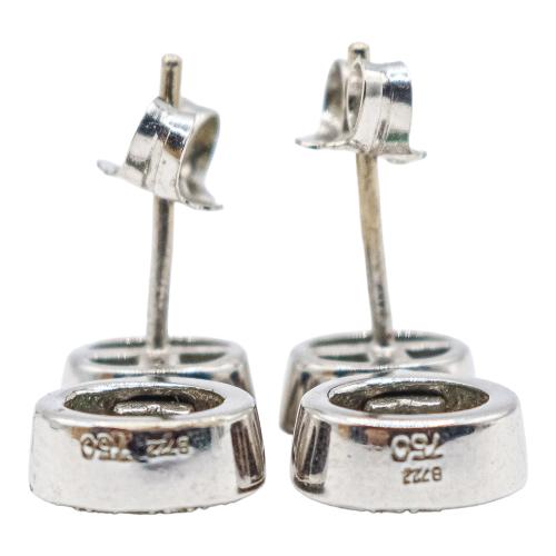 PENDIENTES CON ROSETONES DE ESMERALDAS Y BRILLANTES