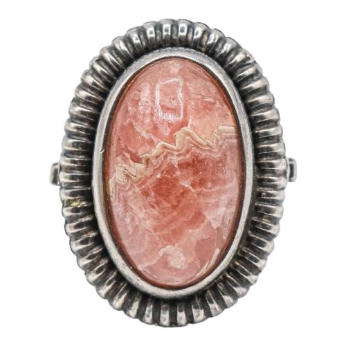 ANILLO DE PLATA CON RODOCROSITA