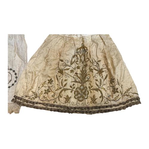 ROPA PARA IMAGEN DE VIRGEN Y NIÑO JESUS DE FINALES DEL S.XIX