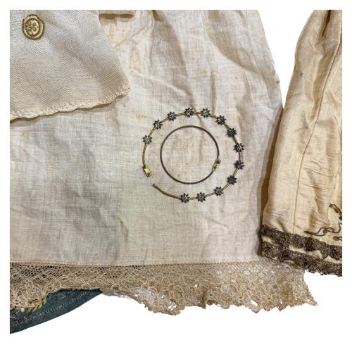 ROPA PARA IMAGEN DE VIRGEN Y NIÑO JESUS DE FINALES DEL S.XIX