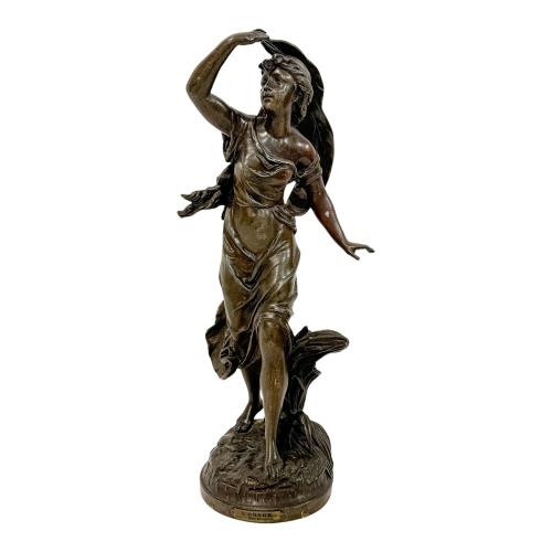 FIGURA EN CALAMINA DE ESCUELA FRANCESA DE FINALES S. XIX