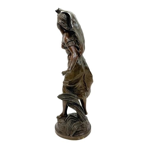 FIGURA EN CALAMINA DE ESCUELA FRANCESA DE FINALES S. XIX