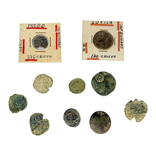 10 MONEDAS DE DISTINTAS ÉPOCAS Y PROCEDENCIAS