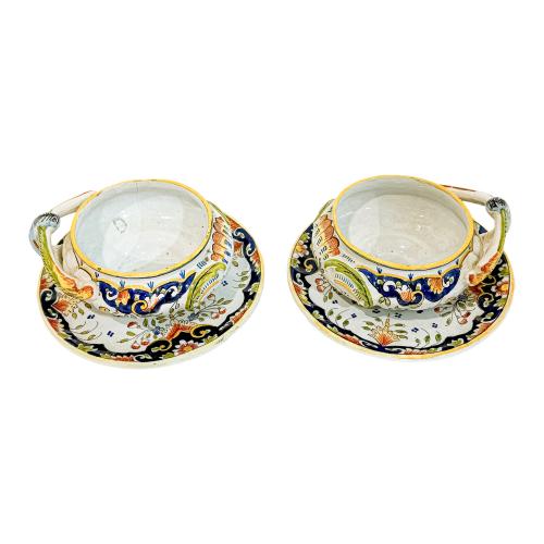PAREJA DE TAZAS FRANCESAS DEL SIGLO XIX