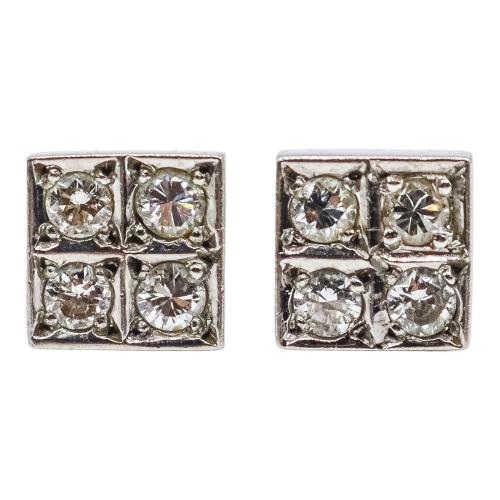 PENDIENTES ROSETÓN CON BRILLANTES