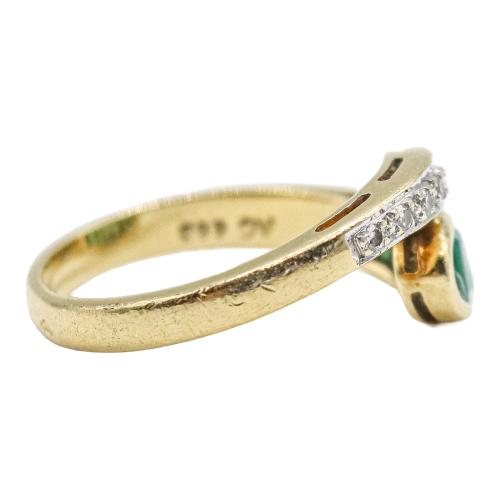 ANILLO CON ESMERALDAS Y BRILLANTES