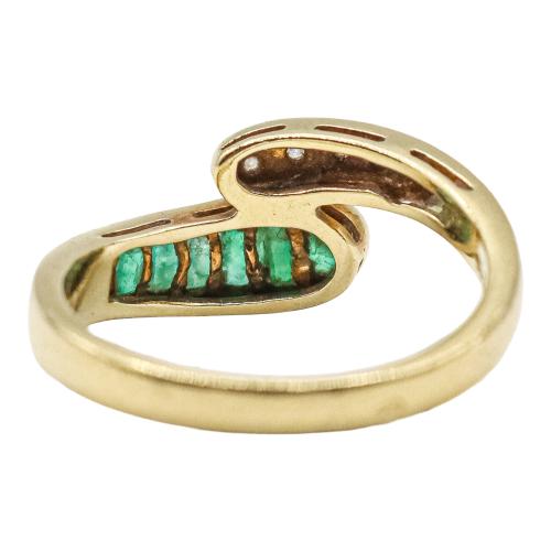 ANILLO CON ESMERALDAS Y BRILLANTES