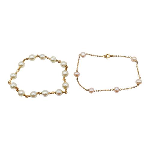 DOS PULSERAS DE PERLAS