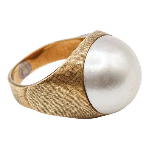 ANILLO CON PERLA DE LOS AÑOS 60