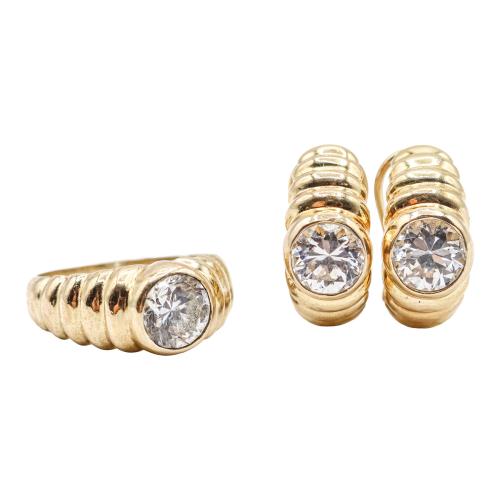 ANILLO Y PENDIENTES CON CIRCONITAS